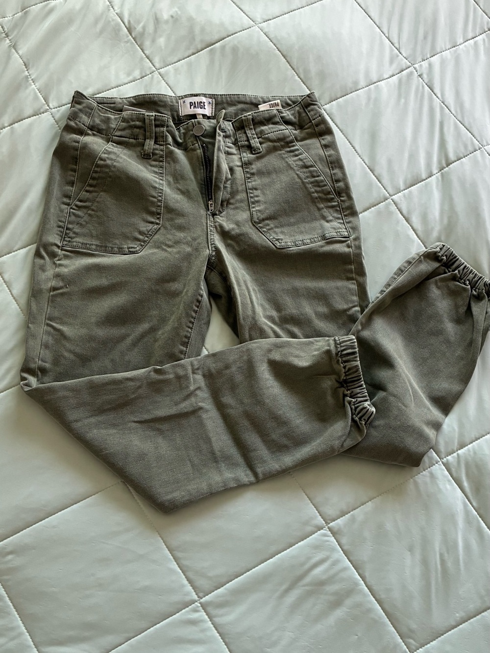 PAIGE Olive Utility Jogger Pants